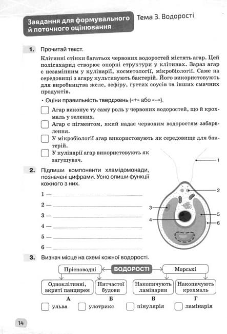 НУШ 7 клас. Біологія. Зошит моїх досягнень + вкладка (діагностувальні роботи). Задорожний К. М., фото - 2