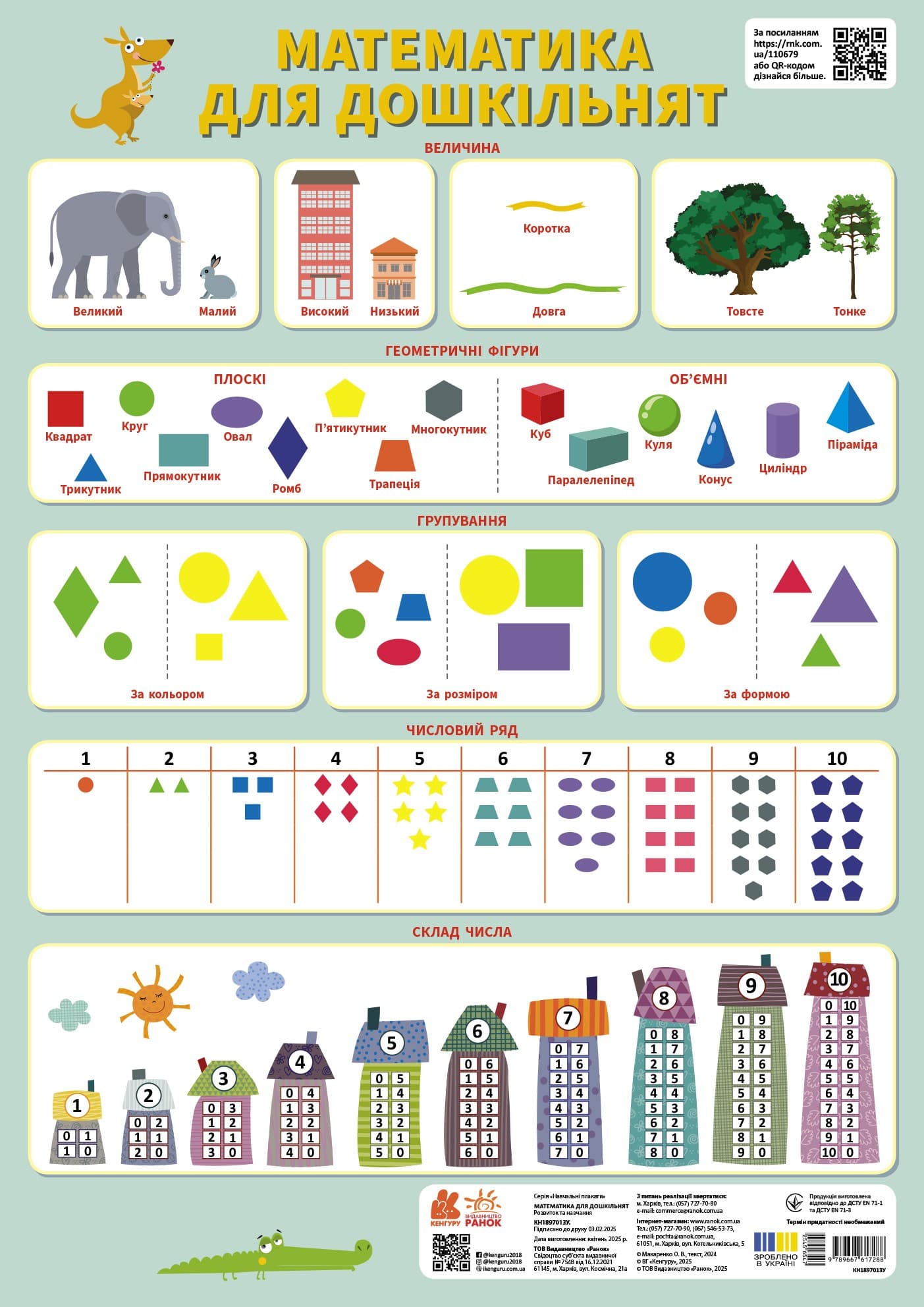 Навчальні плакати. Математика для дошкільнят, фото - 1