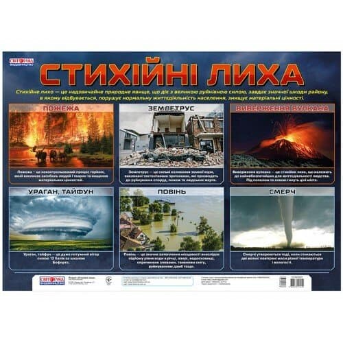 НУШ Плакат. Стихійні лиха, фото - 1