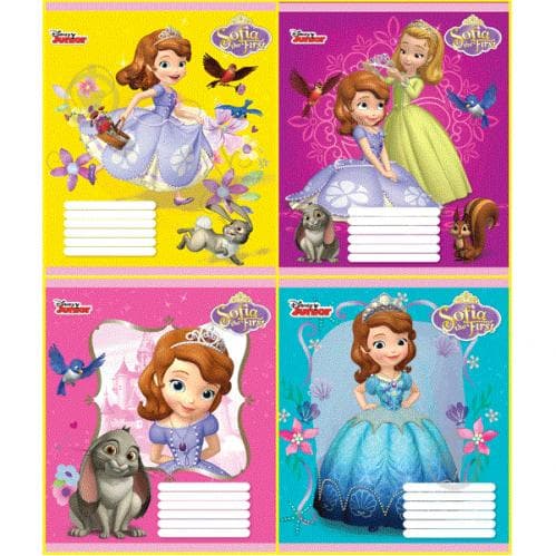 Комплект зошитів скоба 12 арк., клітинка  Серія Sofia №2 (25 шт в комплекті), фото - 1