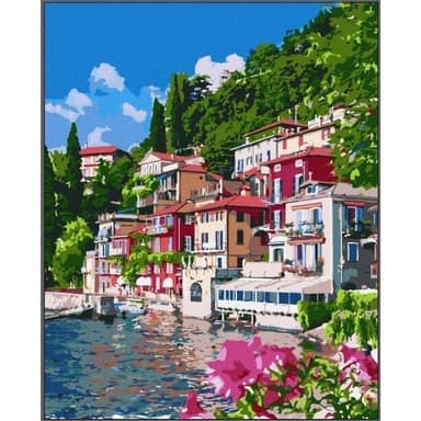 Набір для розпису по номерах. &amp;quot;Чарівне озеро Комо&amp;quot; 40х50см