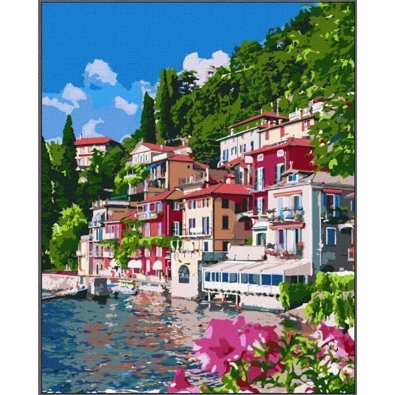 Набір для розпису по номерах. &amp;quot;Чарівне озеро Комо&amp;quot; 40х50см, фото - 1