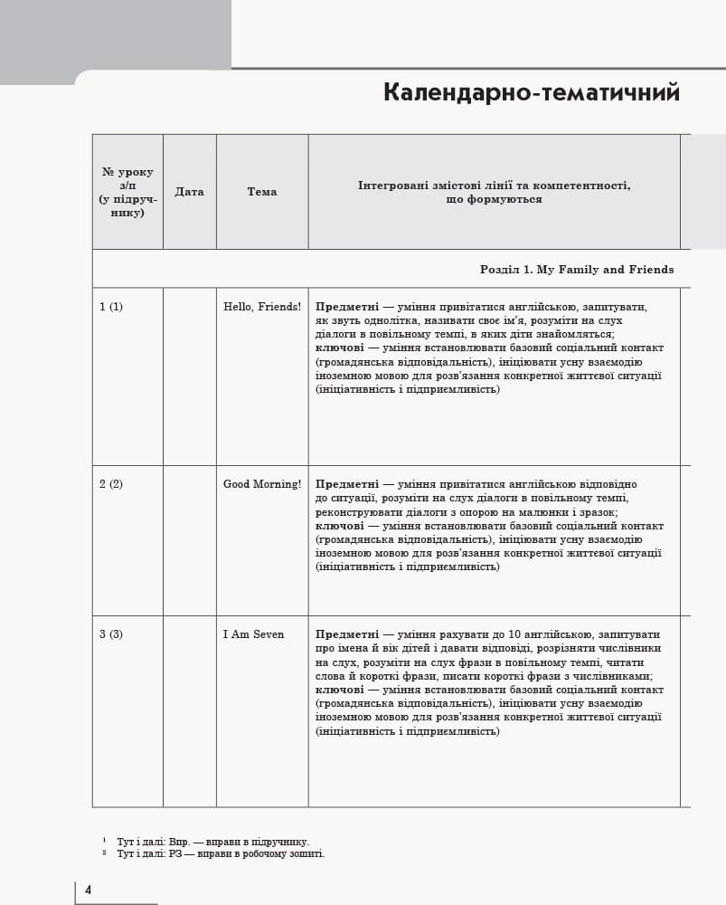 КТП Английский 2 кл (з компетентнісним підходом), фото - 3