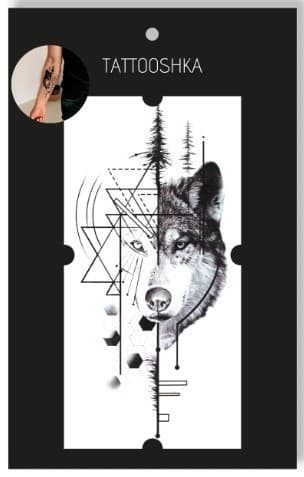 Тату &amp;quot;Геометричний вовк&amp;quot;, фото - 2