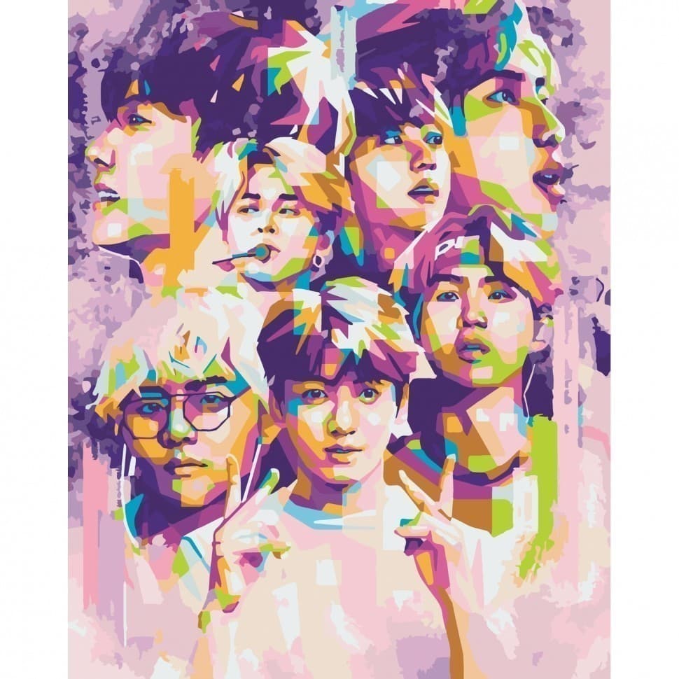 Набір для розпису &amp;quot;BTS. Bangtan Boys&amp;quot; 40*50 см, фото - 1