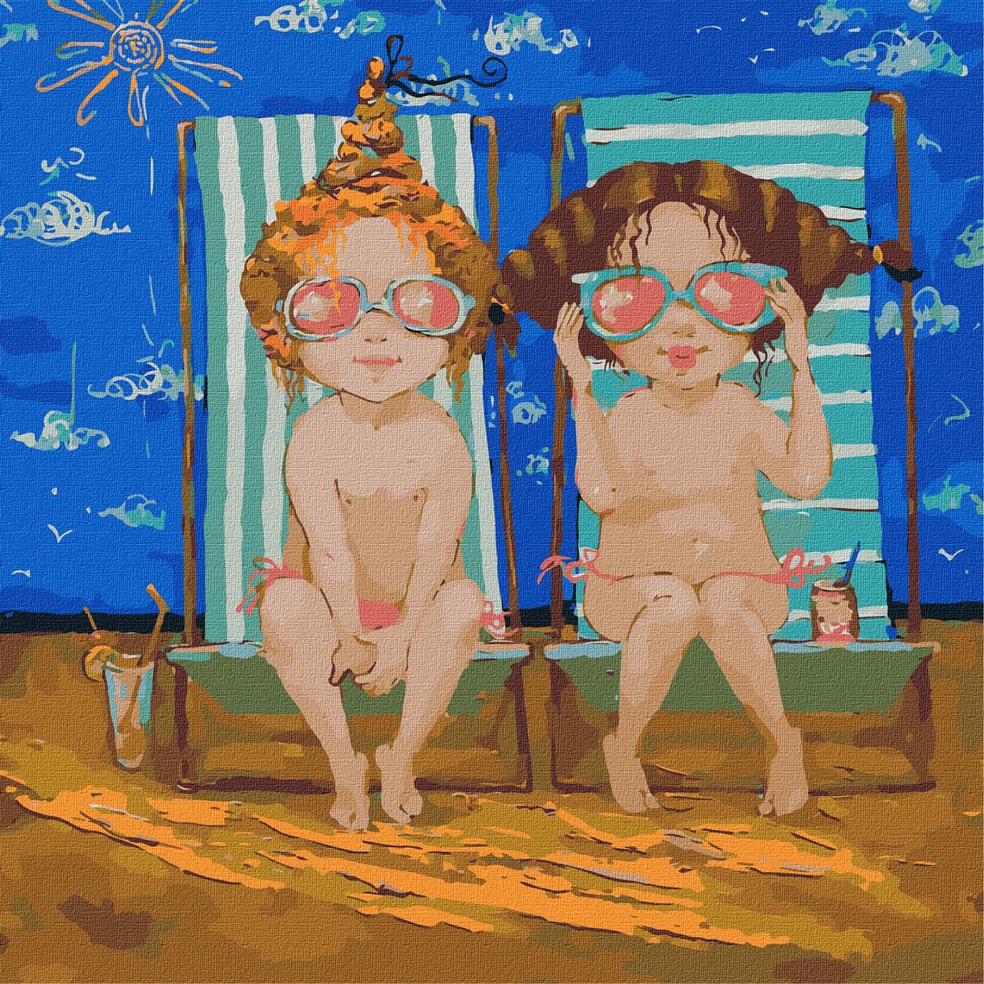 Набір для розпису по номерах. &amp;quot;Рожеві окуляри&amp;quot; 40х40см, фото - 1