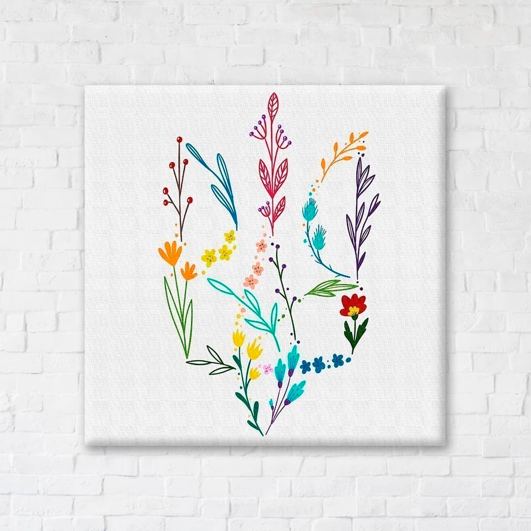 Постер &amp;quot;Герб в квітах © Алена Жук&amp;quot;, фото - 1