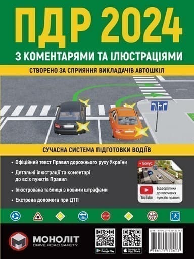 Правила дорожнього руху України 2024 з коментарями та ілюстраціями (зел.обл.) Правила дорожнього руху України 2024 з коментарями та ілюстраціями (зел.обл.)