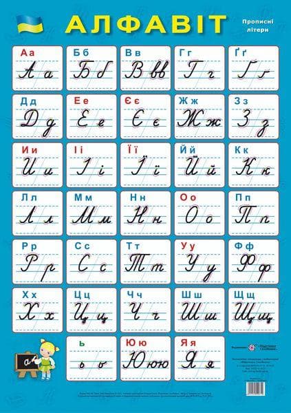 Плакат &amp;quot;Український Алфавіт&amp;quot; В2 прописний (синій), фото - 1