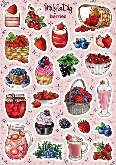 Стікер лист з наклейками &amp;quot;Berries&amp;quot;