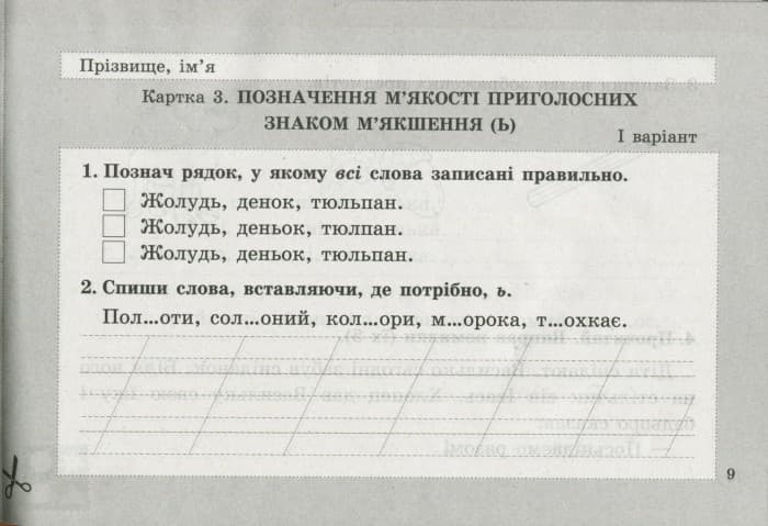 НУШ 2 клас Діагностичні картки з української мови ; 30;, фото - 3