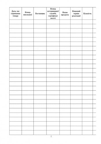 Журнал обліку бракеражу сирої продукції, фото - 2