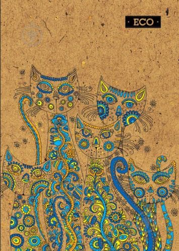 Блокнот А4, Еко папір - 80арк., тверда обкл., Серія № 4, фото - 1