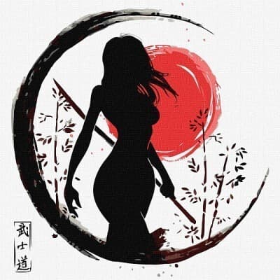 Набір для розпису по номерах. &amp;quot;Донька Японії&amp;quot; 40х40см, фото - 1