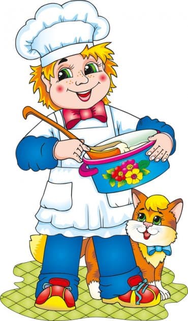 Плакат з вирубкою. Хлопчик-кухар (У), фото - 1