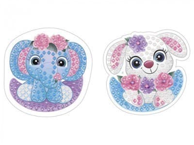 Набір для творчості.Стікерна мозаїка.Слоник та Зайка, фото - 2