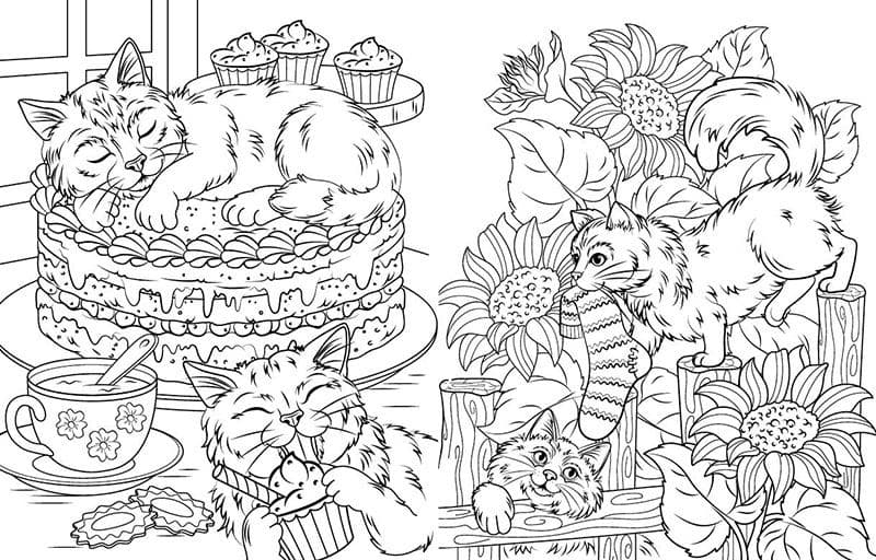 Велика книга розмальовок. Коти та собаки, фото - 3