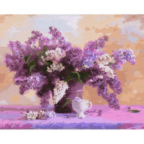 Набір для розпису по номерах. &amp;quot;Яскравий букет бузку&amp;quot; 40*50см, фото - 1