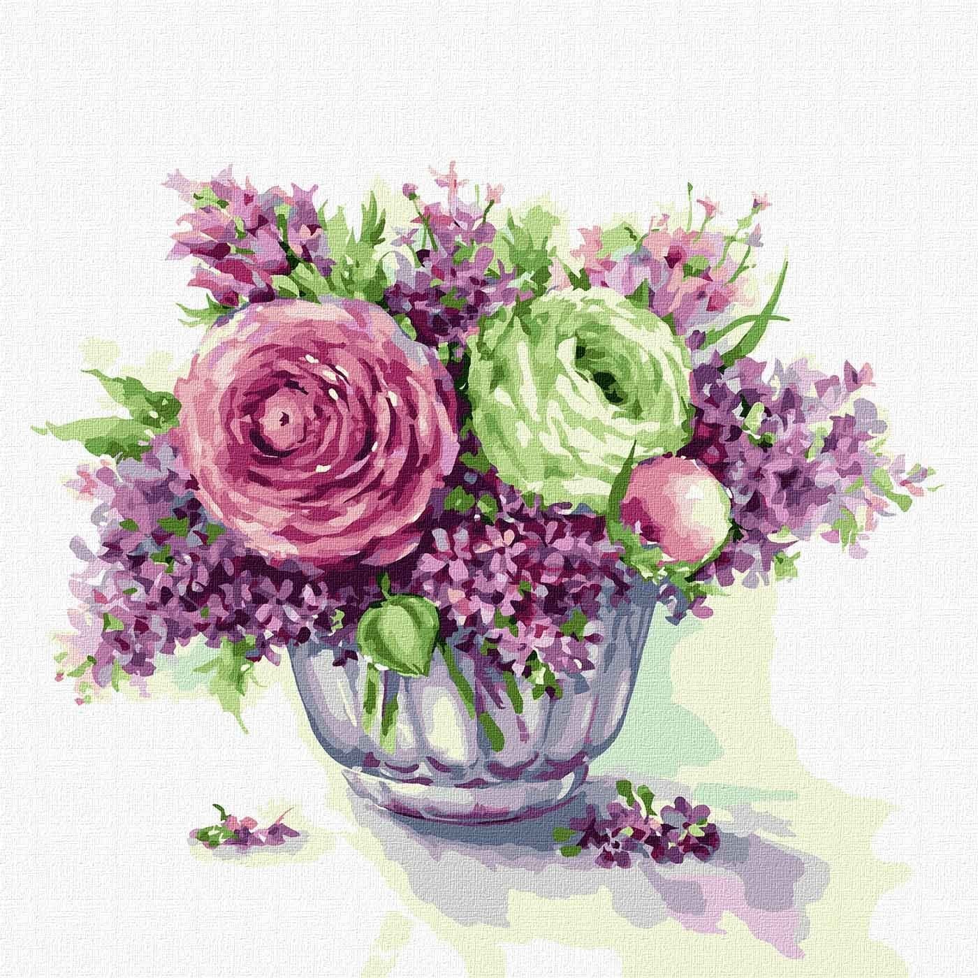 Набір для розпису по номерах. &amp;quot;Фіолетовий настрій&amp;quot; 40*40см, фото - 1