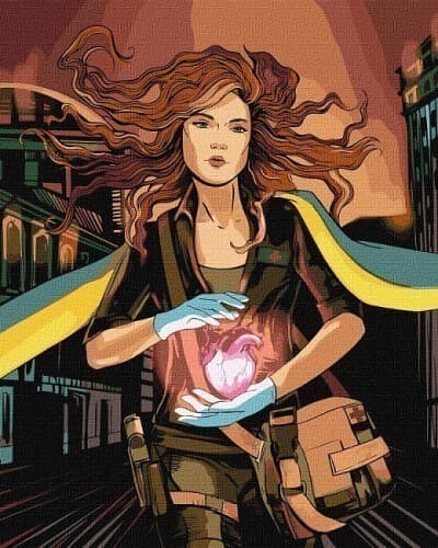 Набір для розпису по номерах. Люди &amp;quot;Янгол життя&amp;quot; 40х50см, фото - 1