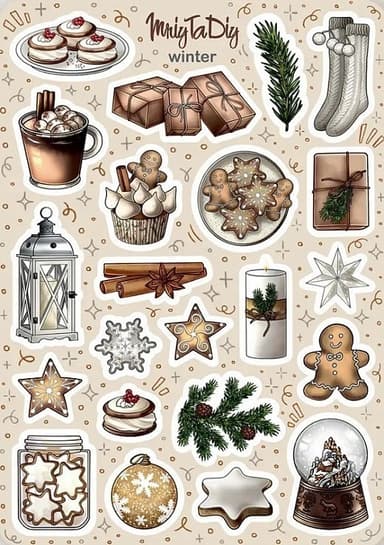 Стікер лист з наклейками &amp;quot;WINTER&amp;quot;