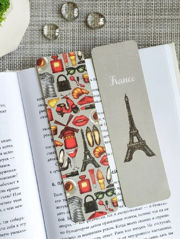 Закладка двухстороння для книги «France», фото - 2