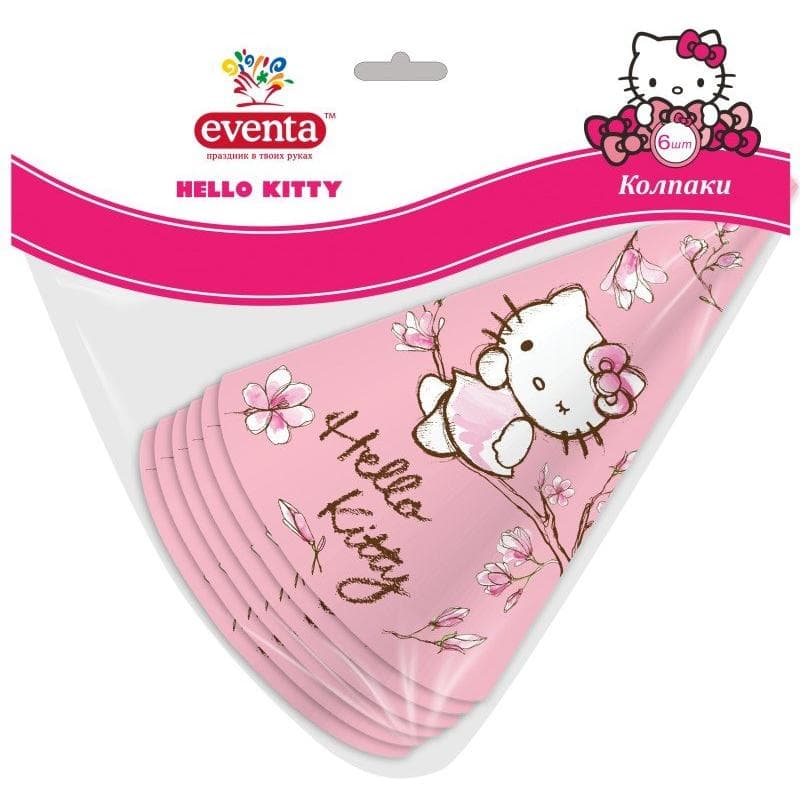 Ковпаки паперові D13см Hello Kitty, фото - 1