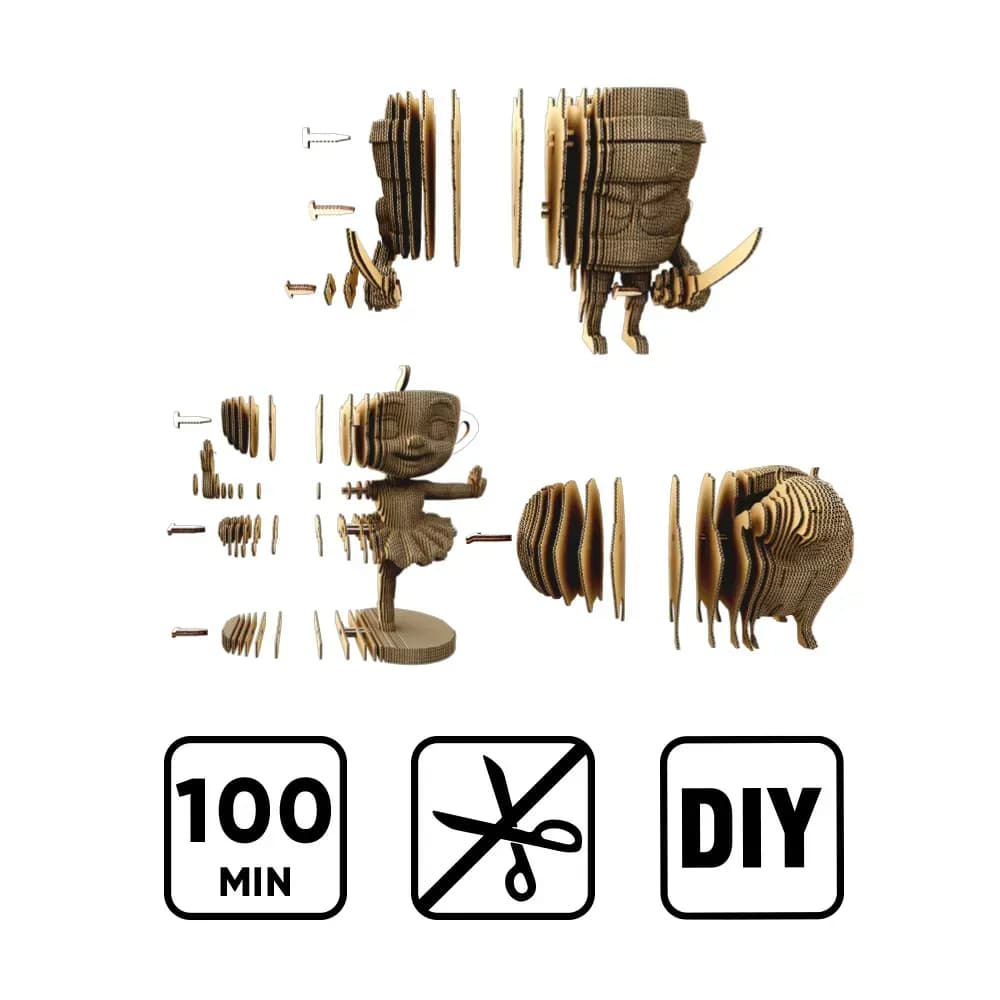 Картонний конструктор "Cartonic 3D Puzzle BALLERINA CAPPUCCINA AND FRIENDS", фото - 2