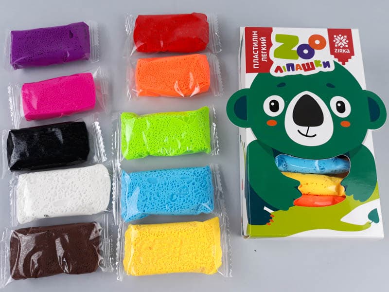 Пластилін легкий ZOOліпашки Коала 6г/10кол/10ст, фото - 2