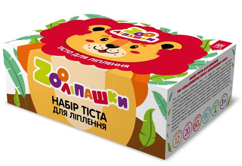 Тісто для ліплення ZOOліпашки шоу-бокс  Лев 20г/12кол/60ст, фото - 2