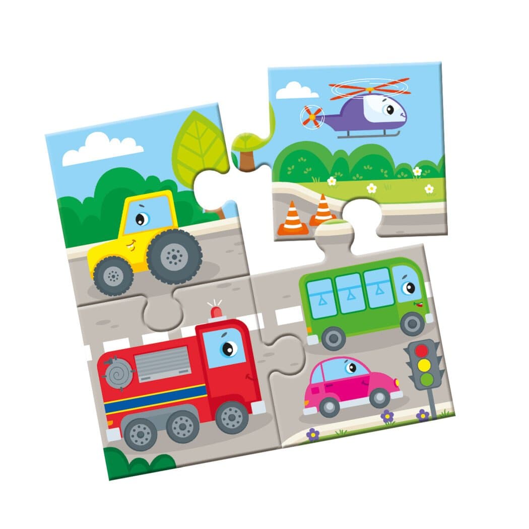 Багаторазова водна розмальовка - пазл. Веселі машинки, фото - 2