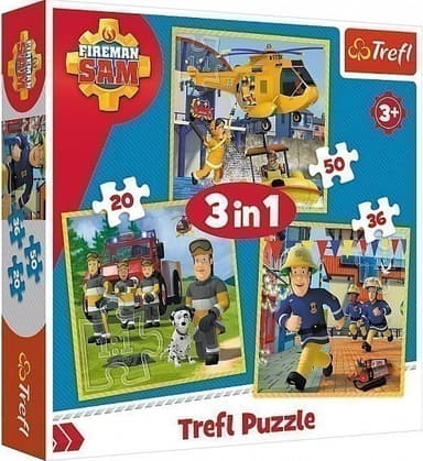 Пазли - (3в1) - Пожежник Сем в дії