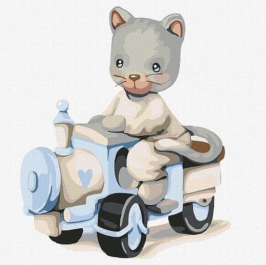 Набір для розпису по номерах. &amp;quot;Маленький машиніст&amp;quot; 30х30см, фото - 1