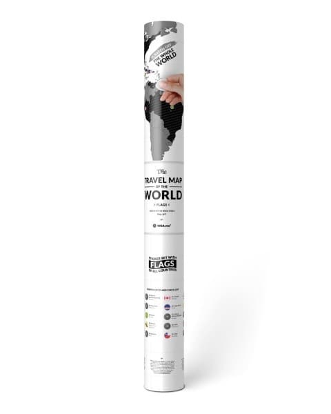 Скретч карта світу &amp;quot;Travel Map Flags World&amp;quot; (тубус), фото - 1