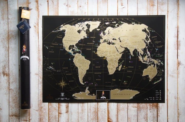 Скретч карта My Map Black edition (англ) срібло, фото - 1