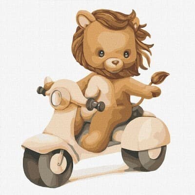 Набір для розпису по номерах. &amp;quot;Майбутній байкер&amp;quot; 30х30см, фото - 1