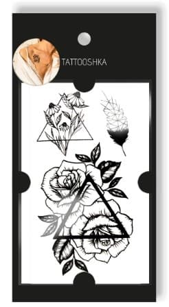 Тату &amp;quot;Троянда в трикутнику&amp;quot;, фото - 3