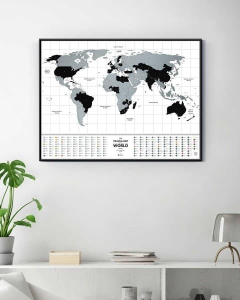 Скретч карта світу &amp;quot;Travel Map Flags World&amp;quot; (тубус), фото - 3