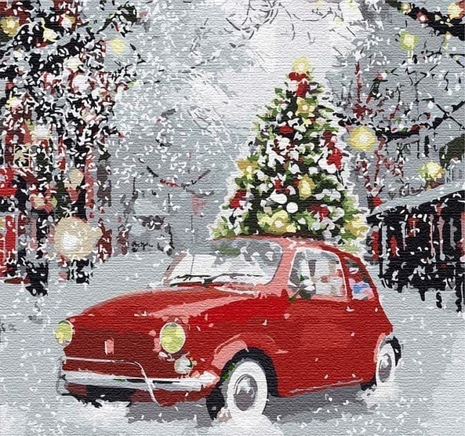 Набір для розпису по номерах. &amp;quot;Святковий настрій&amp;quot; 40*40см, фото - 1