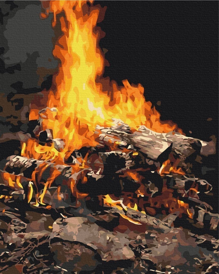 Картини за номерами: Багаття, фото - 1