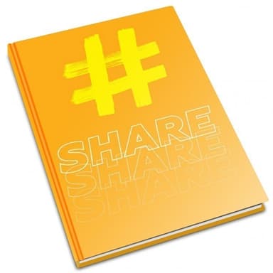 Блокнот А5 Share Помаранчевий Тверда обкладинка 96 аркушів Клітинка