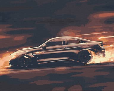 Набір для розпису по номерах. &amp;quot;Шалена швидкість&amp;quot; 40х50см