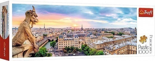 Пазли - (1000 елм. Панорама) - &amp;quot;Вид з собору Нотр-Дам де Парі&amp;quot;, фото - 1