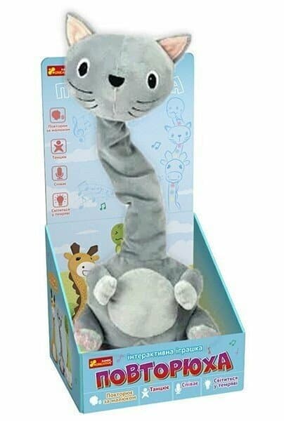 Інтерактивна іграшка-повторюха. Котик, фото - 1