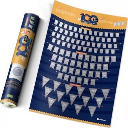 Скретч постер &amp;quot;#100 ДЕЛ&amp;quot; (тубус) (рос), фото - 1