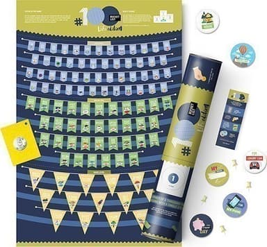 Скретч постер &amp;quot;#100 BucketList Life edition&amp;quot; (тубус) (англ)