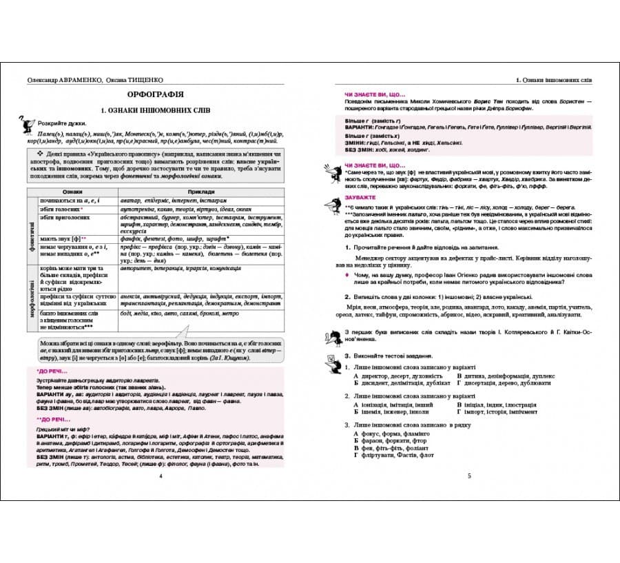 Українська мова. Правопис у таблицях, тестові завдання, фото - 3
