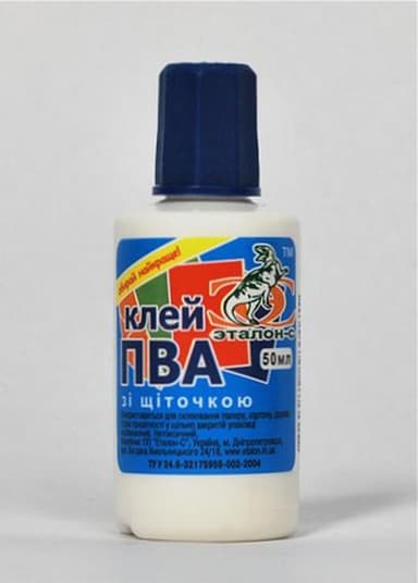 Клей ПВА 50мл з пензликом ТIKI 50803-ТК