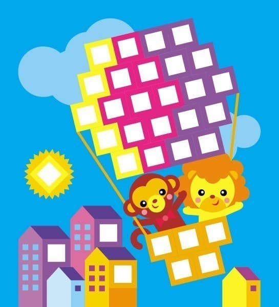 Мозаїка з наліпок. Для дітей від 4 років. Квадратики, фото - 3