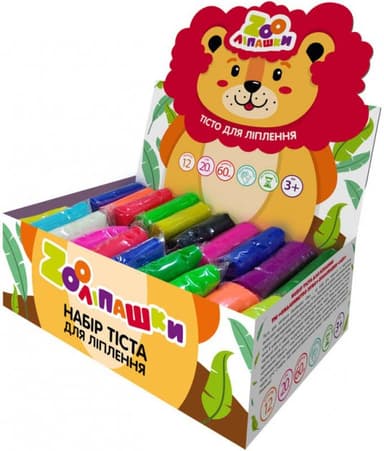 Тісто для ліплення ZOOліпашки шоу-бокс  Лев 20г   ПОШТУЧНО